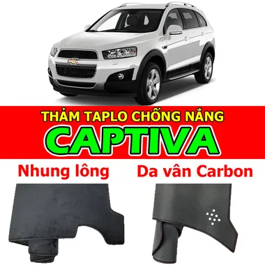 Thảm taplo chống nắng cho xe CHEVROLET CAPTIVA Nhung lông, Da vân Carbon, Da vân Gỗ