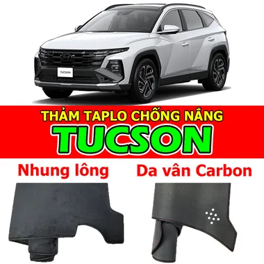 Thảm Taplo cho xe HYUNDAI TUCSON Nhung lông, Da vân Carbon, Da vân Gỗ